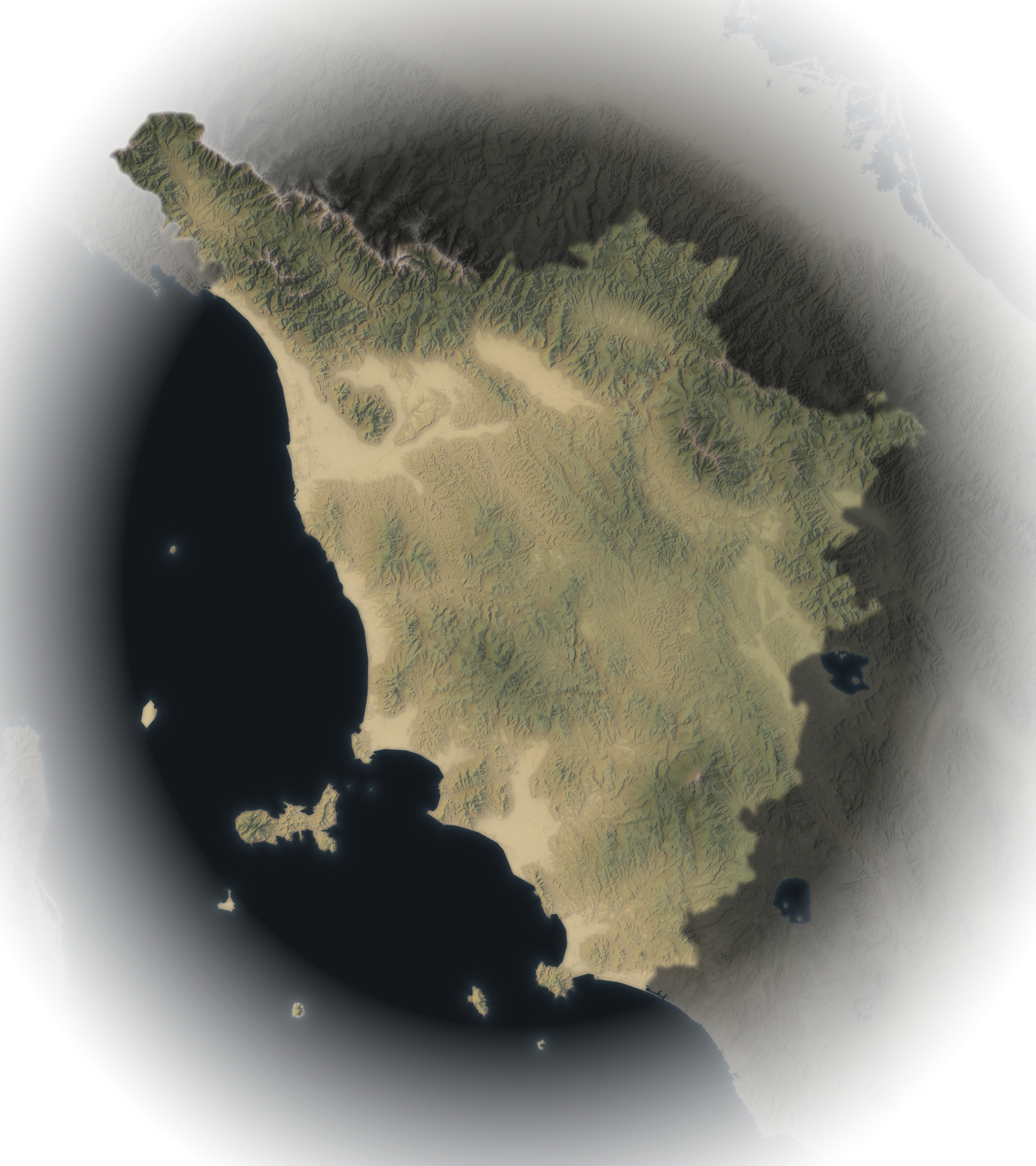 Rilievo della Toscana